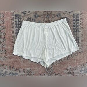 Gap White Neutral Classic Everyday Coastal Grandma Casual Sleep Shorts Women Lrg